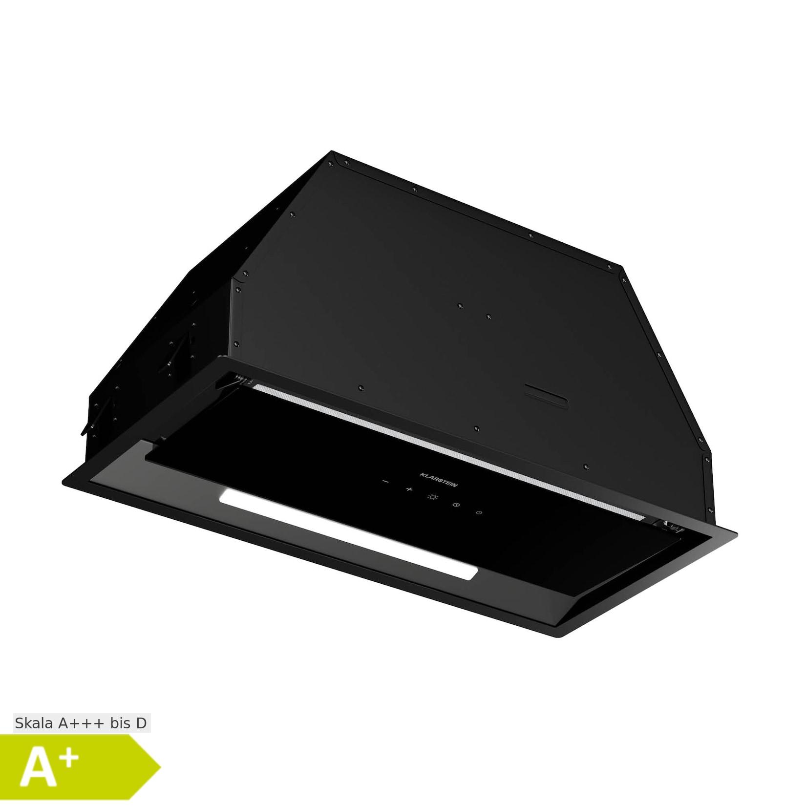Ventimate Dunstabzugshaube Touch Control Abluft/Umluft EEK A+ 3 Stufen LED leise Schwarz