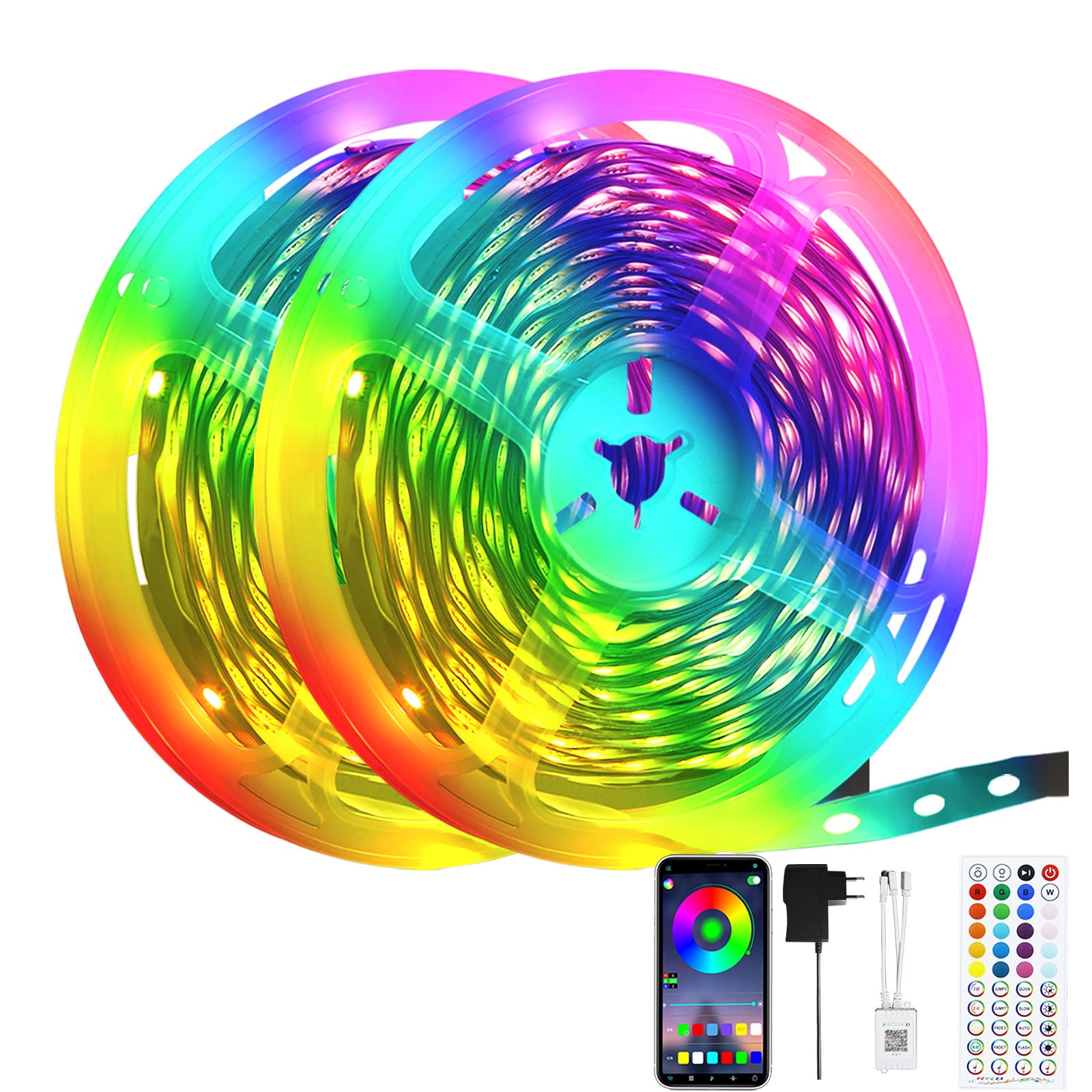 ZMH LED-strip RGB-verlichting, 20 meter, muziekgestuurd en slim dimbaar met afstandsbediening