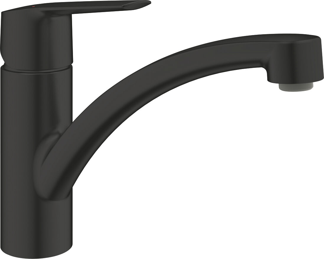 Grohe Start robinet de cuisine 324412432 noir mat, bec plat
