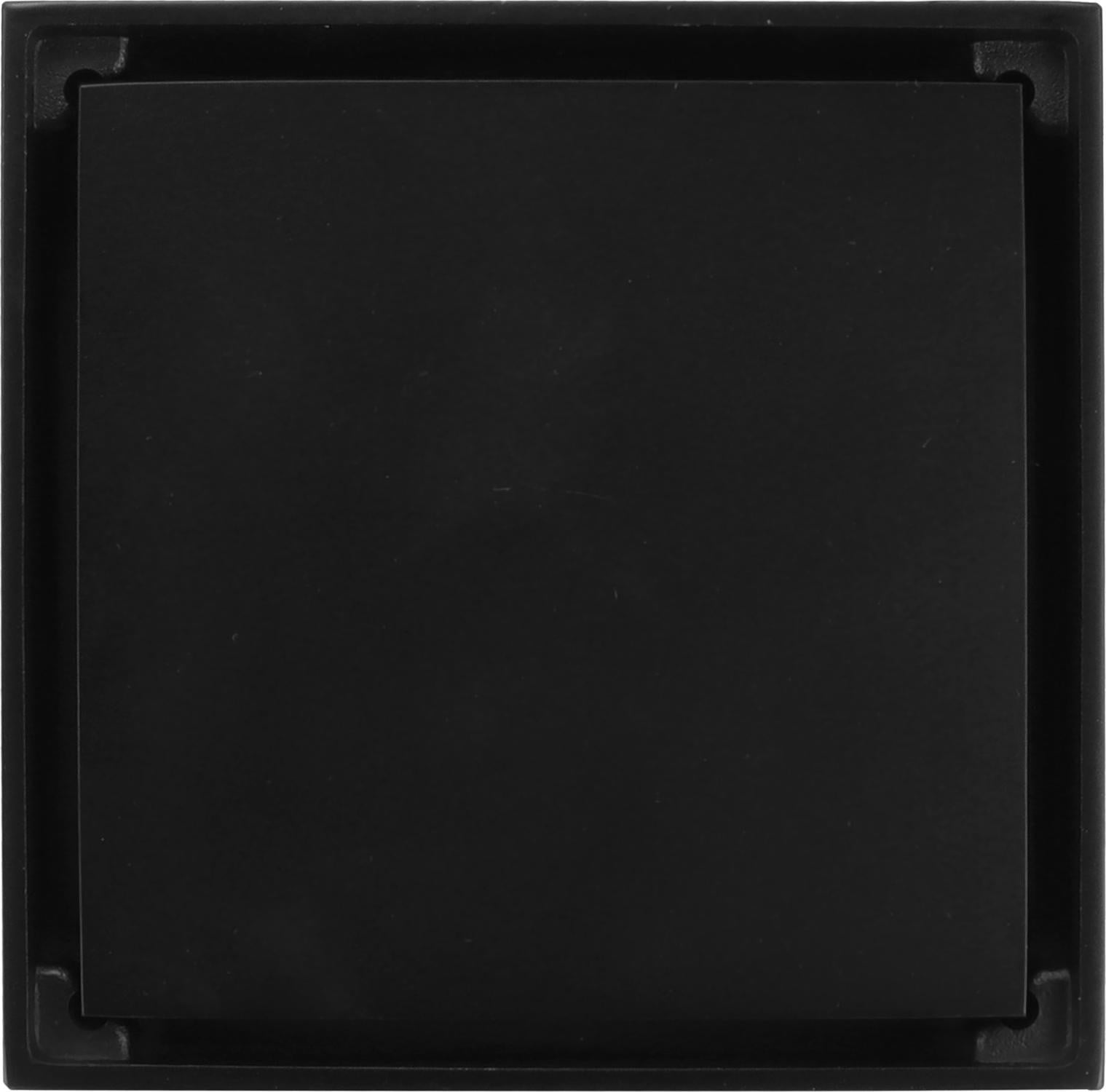 Cocosity Zwarte koperen doucheputafvoer voor keuken, badkamer of balkon, 10 x 10 cm