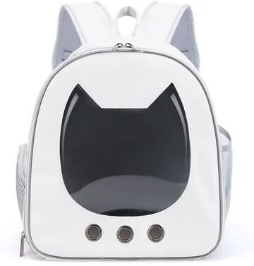 Uplift Essentials Panoramic Transparent Foldable Pet Backpack white