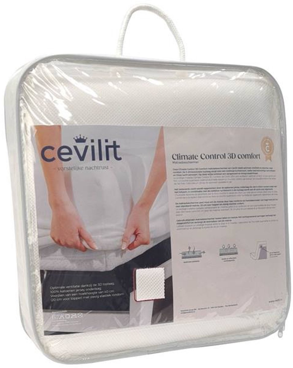 Cevilit Climate Control 3D Comfort Hoeslaken - Wit - 90x220 cm