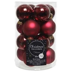 Christmas Decorations Weihnachtsbaumkugeln Glas Ø 3,5 cm 16 Stück rot glanz