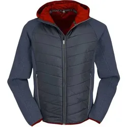 MAUL Herren Funktionsjacke Greetsiel - Hybrid Steppjacke+Kap, Größe 56 in Blau Blau