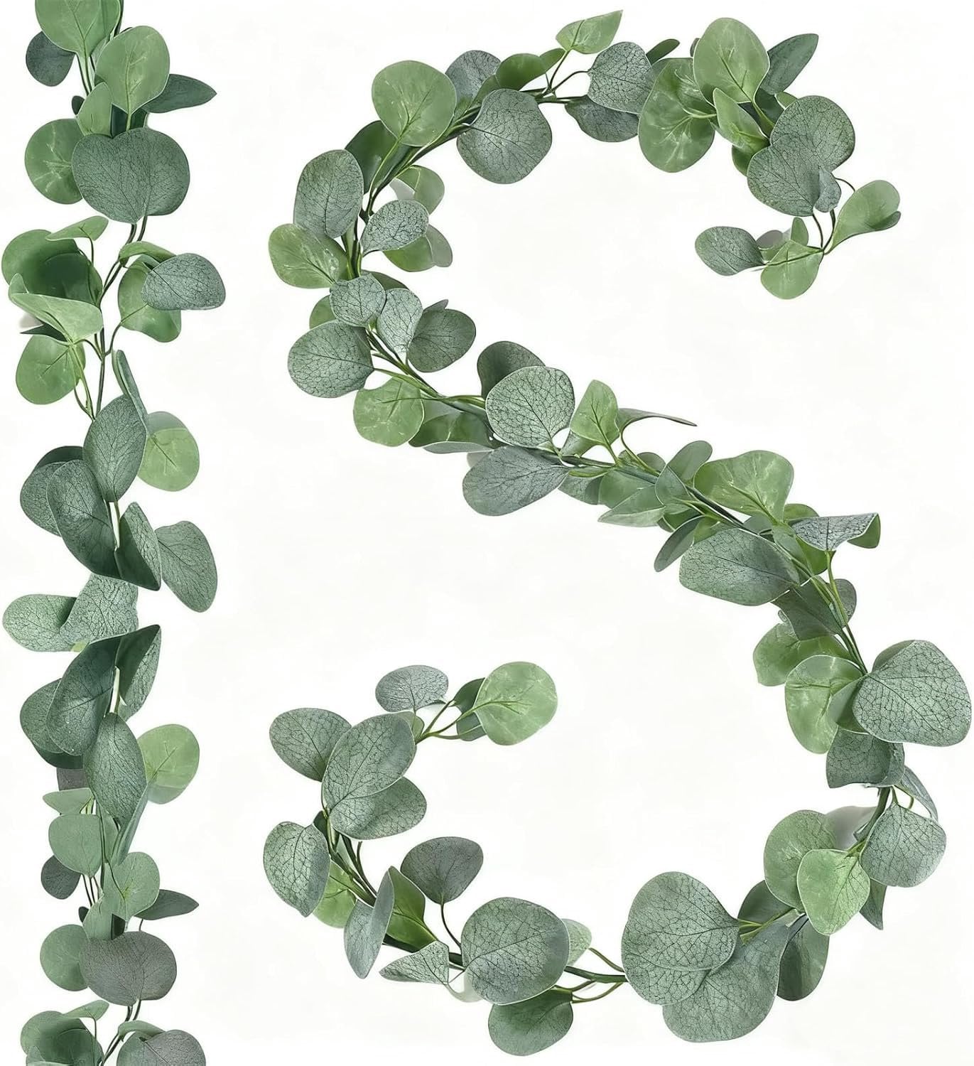 Vemera Kunstmatige eucalyptus slinger 2 stuks - Groen