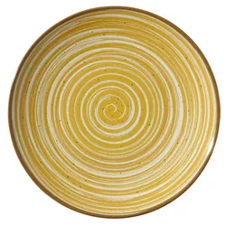 METRO Professional Dessertteller Madleen, Steinzeug, Ø 20 cm, gelb, 6 Stück