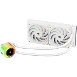1stplayer Kit Watercooling AIO CC RGB - 240mm (Blanc), CPU Wasserkühler, Weiss