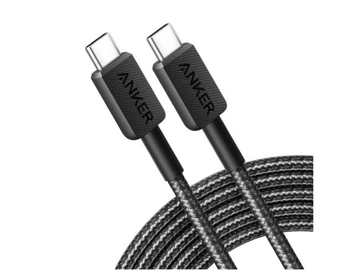 Anker Anker 322 USB-C to USB-C Cable Nylon (0.9M Braided Black) 60W Telefonie accessoire Zwart