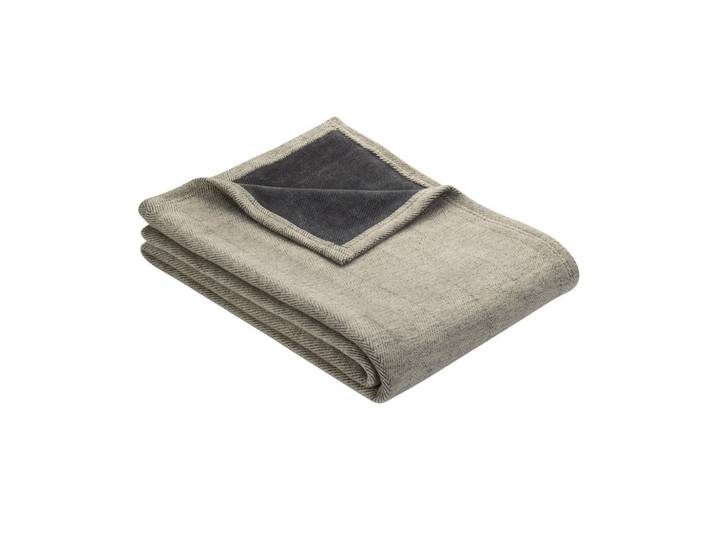 Dieter Knoll Wohndecke, Grau, Naturfarben, Textil, Uni, 150x200 cm, Einfassband, Double face, Heimtextilien, Wohntextilien, Decken, Kuscheldecke