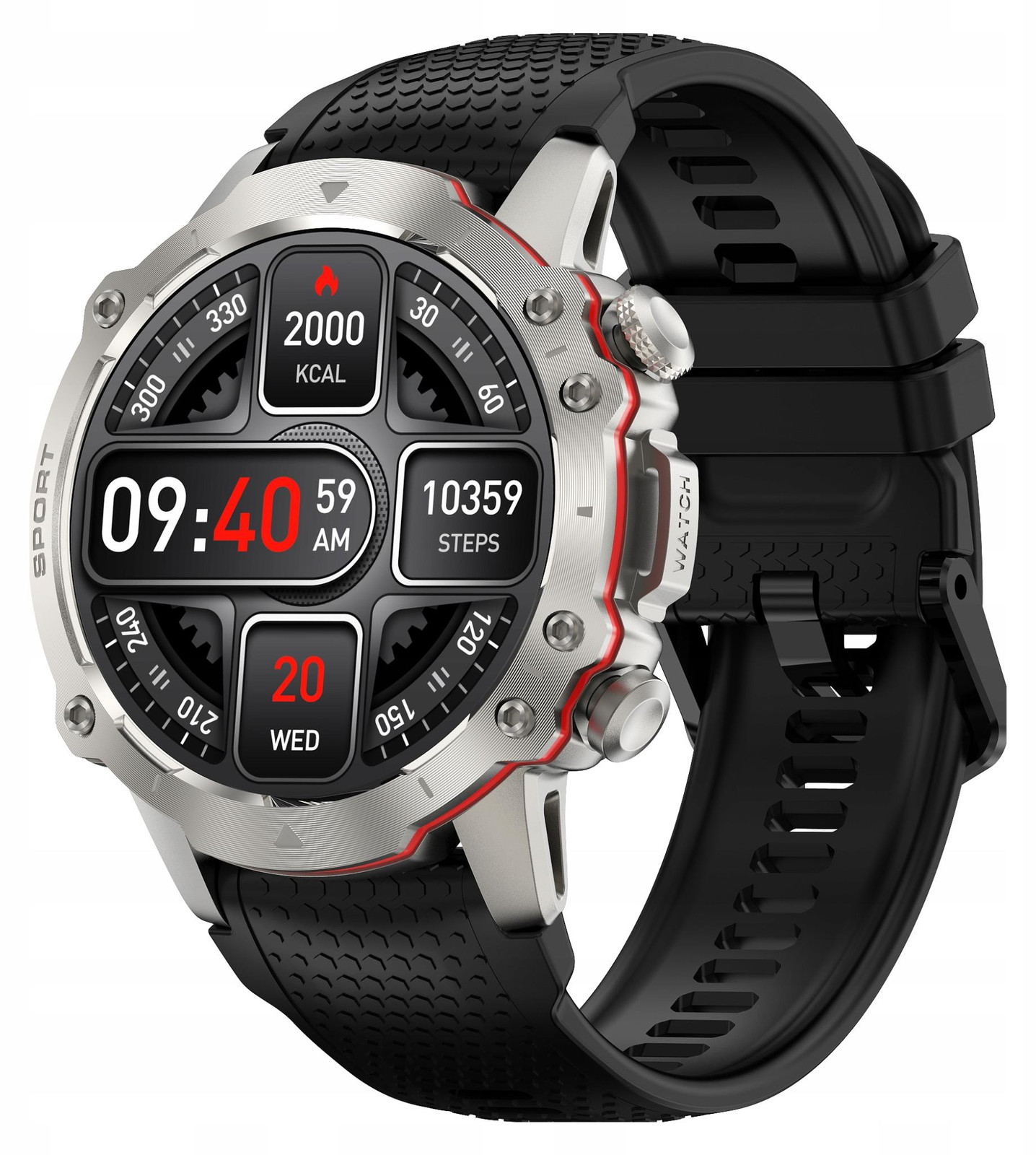 Kiano Watch Sport, zilverkleurig