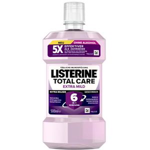 LISTERINE Mundspülung Total Care Extra Mild, ohne Alkohol, mit Fluorid, antibakteriell, 500ml