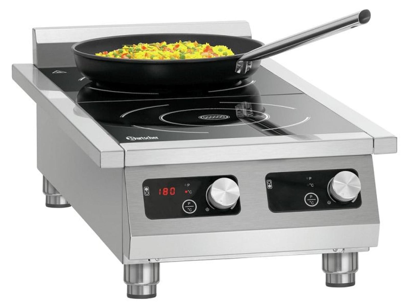 Bartscher Inductiekookplaat met 2 kookzones model 50-1 TCK