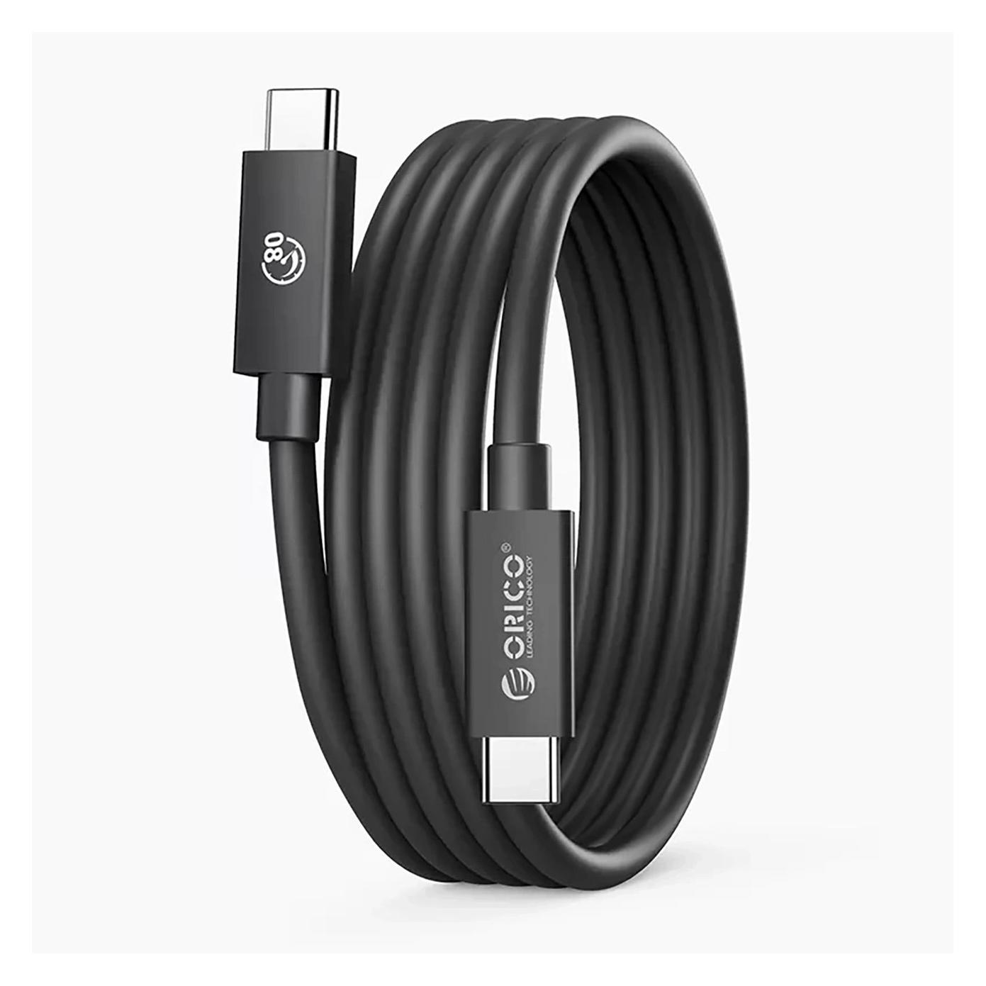 Orico USB4 Thunderbolt5 Kabel 80 Gbit/s 240 W USB-C auf USB-C 1,5 m - Schwarz (1.50 m, Thunderbolt 5, USB 4, 240 W) (6942227173225)
