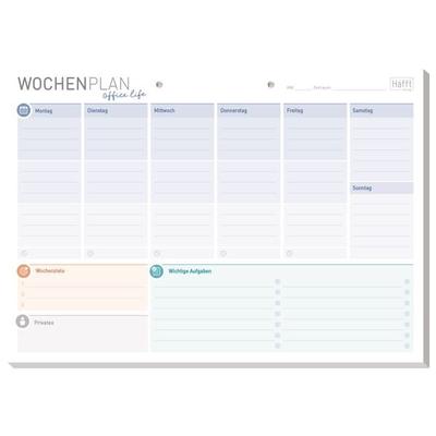 Tisch-Block Wochenplan A4