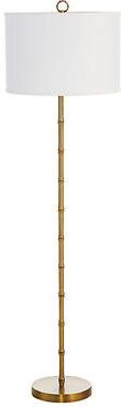 Mina Floor Lamp - Polished Nickel/Drum White - Ballard Designs