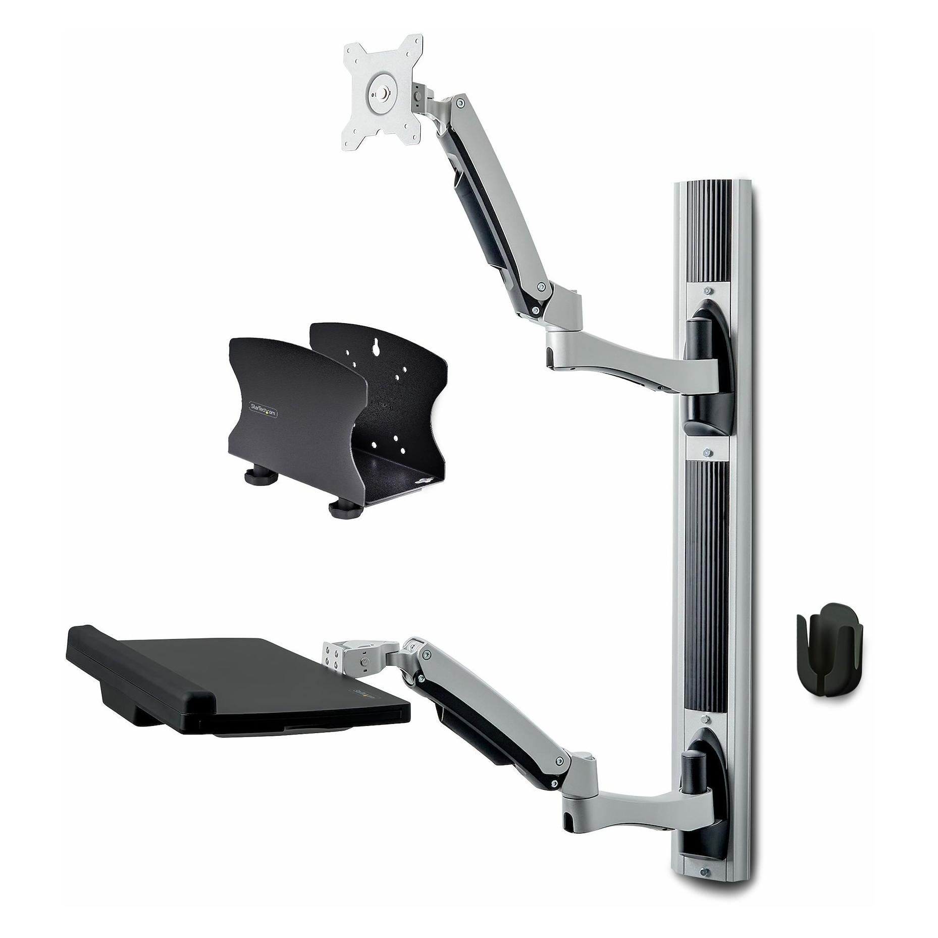 StarTech COM Workstation Wandhalterung VESA-Halterung fur 32 Monitor 10kg Schwenkbare Monitorhalteru (Wand, 32", 10 kg) (2PASTSC-WALL-MOUNT)