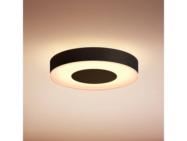 Philips Hue Smart Home Deckenlampe Xamento, dimmbar, schwarz, für Badezimmer, Metall, Modern, Smart Home Deckenlampe