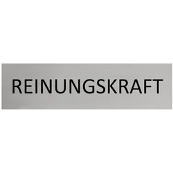 CombiCraft Aluminium Türschild Reinigungskraft 165x45mm mit 3M-Tape