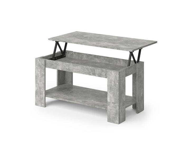 Table basse Lorenz 100x50cm avec fonction d'élévation Béton Vicco 30655