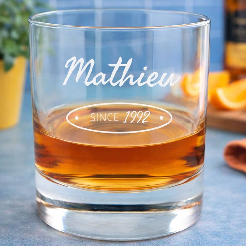 Ocadeau Verre Whisky Since gravé