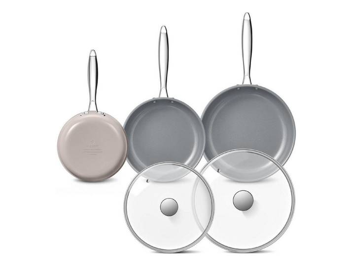 LuxusKollektion Pfannen-Set Pfannenset 5-teilig Keramik Induktion