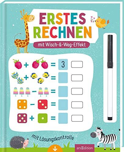 Erstes Rechnen: Endloser Lernspaß mit Wisch-und-Weg-Effekt Übungen für Schulanfänger mit abwischbaren Stift - Preis vom 17.10.2026 19:25:27 h