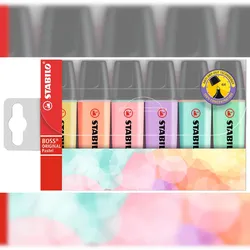 STABILO BOSS Original Pastell Textmarker farbig sortiert 6 Stück