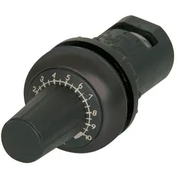 Eaton 232235 Potentiometer, klassisch, M22, 22.5 mm, R 100 kΩ, P 0.5 W, Frontring Schwarz M22S-R100K