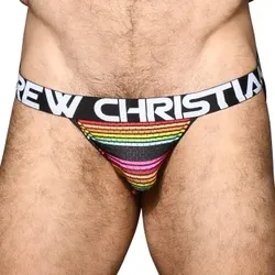 Andrew Christian 2P Almost Naked Chill Stripe Jock Gestreift Polyamid X-Large Herren