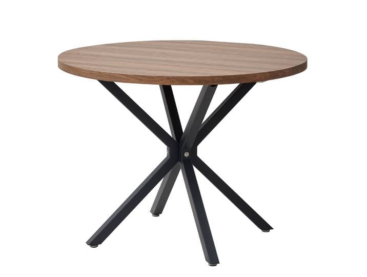Table Ronde Nordique GrandCA HOME en Bois Massif, Table à Manger, Table Arrondie, Balcon, Salon, Esstische, Meubles de Maison, 100CM