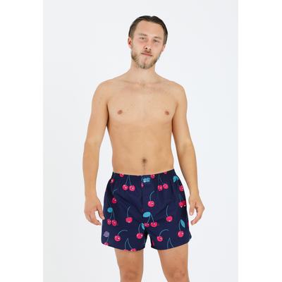 Boxershorts LOUSY LIVIN "Cherry & Berry", Herren, Gr. S, lila, 100% Baumwolle, Unterhosen, im 2er-Pack mit buntem Design