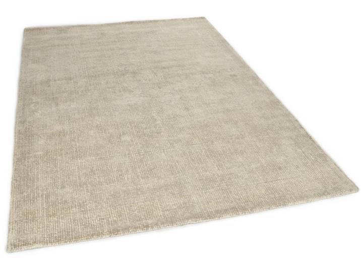 Teppich TOM TAILOR HOME Groove Gr. 2, beige, B:85cm H:15mm L:155cm, Viskose, Wolle, Teppiche, Teppich, modernes Design, edles Farbspiel, auch in rund, Wohnzimmer