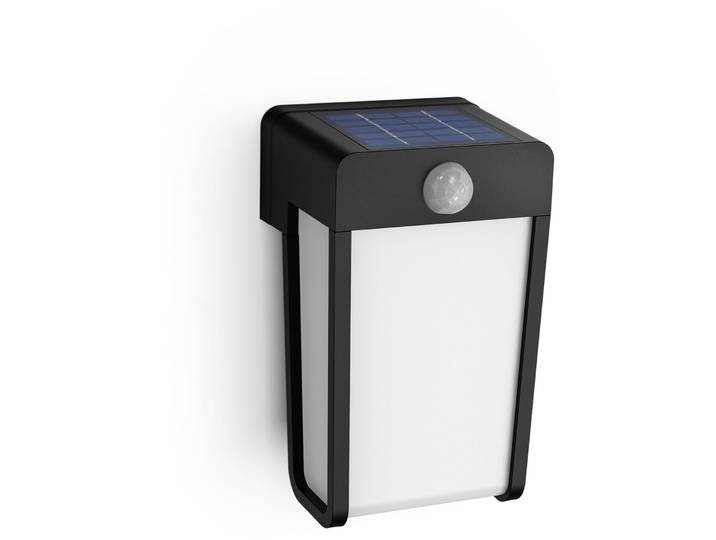 Solarlampe Philips schwarz Kunststoff 250 lm B 11.4 cm - LED - Lichtfarbe: Extra warmweiss - Solarlampe- LED Energiesparlampe