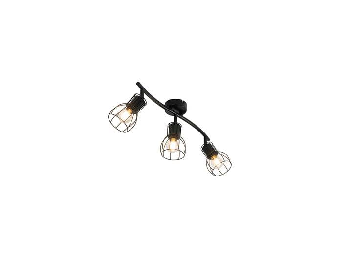 Qazqa - Botu - Plafonnier - 3 Lumière - L 63 Cm - Noir - Moderne - Éclairage Intérieur - Salon I Chambre I Cuisine I Salle À Manger