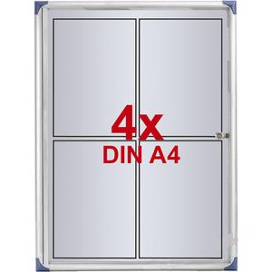 Nobo 1900846 innen 4 x A4 Metall Schaukasten
