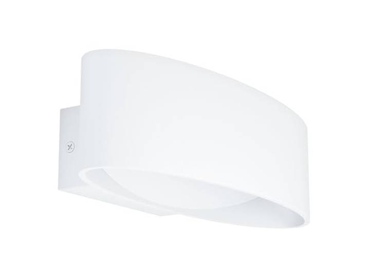 EGLO LED Wandlampe Maccacari, 1 flammige Wandleuchte, Minimalismus Wandstrahler innen aus Aluminium, Stahl und Kunststoff, Wohnzimmerlampe, Flurlampe in Weiß, Transparent