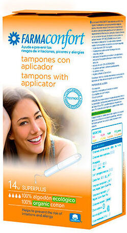Farmaconfort 100% Cotton Super Plus Tampons 14 units