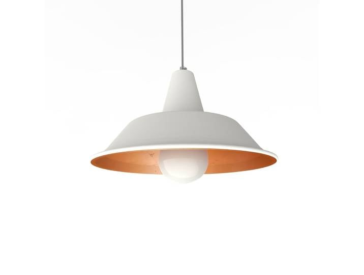 Suspension cuivre et blanc e27 - ø 35 cm