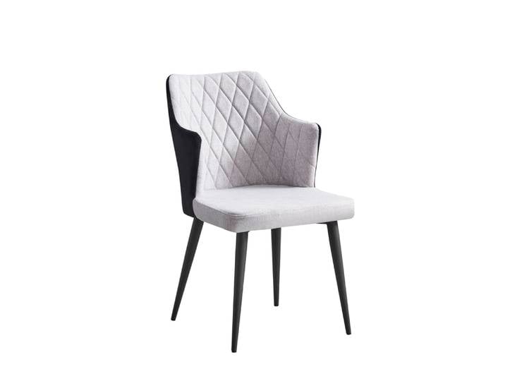 Fauteuil en tissu gris et acier