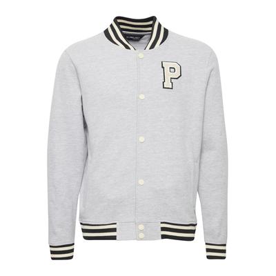 Collegejacke 11 PROJECT "Collegejacke PRValen", Herren, Gr. M, grau (stone mix), Obermaterial: 100% Baumwolle CO., Jacken Collegejacke