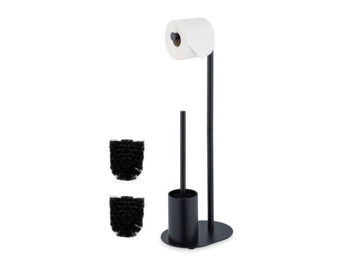 WC Garnitur Metall Schwarz