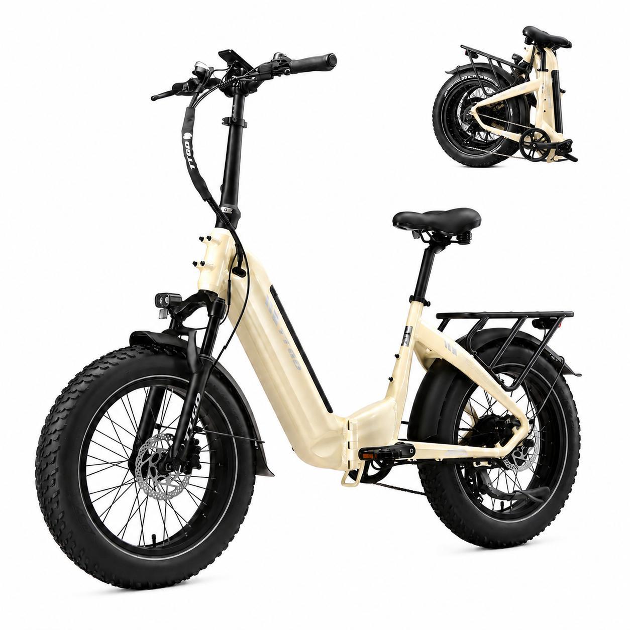 F6 Boost 20 Zoll Foldable E Bike,Fatbike E-Bikes, 250W, 48V 18Ah(120-140km), 70 Nm Drehmomentsensor, Shimano 7-Gang, Citybike, Hydraulikbremsen