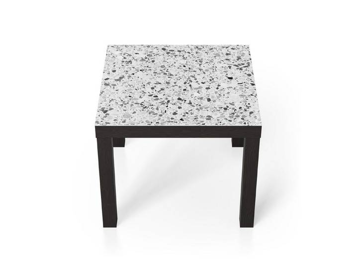 DEQORI Couchtisch 'Grauer Terrazzo', Glas Beistelltisch Glastisch modern