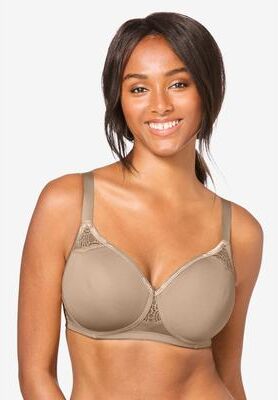Plus Size Women's Stay-Cool Wireless Wicking T-Shirt Bra by Comfort Choice in Nude (Size 50 G)