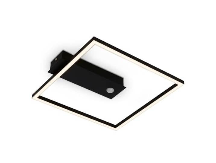 BRILONER - Plafonnier LED Frame\, Plafonnier LED blanc chaud\, Lampe avec détecteur\, Lampe de salon\, Lampe de chambre\, 320x300x50 mm (LxlxH)\, Noir