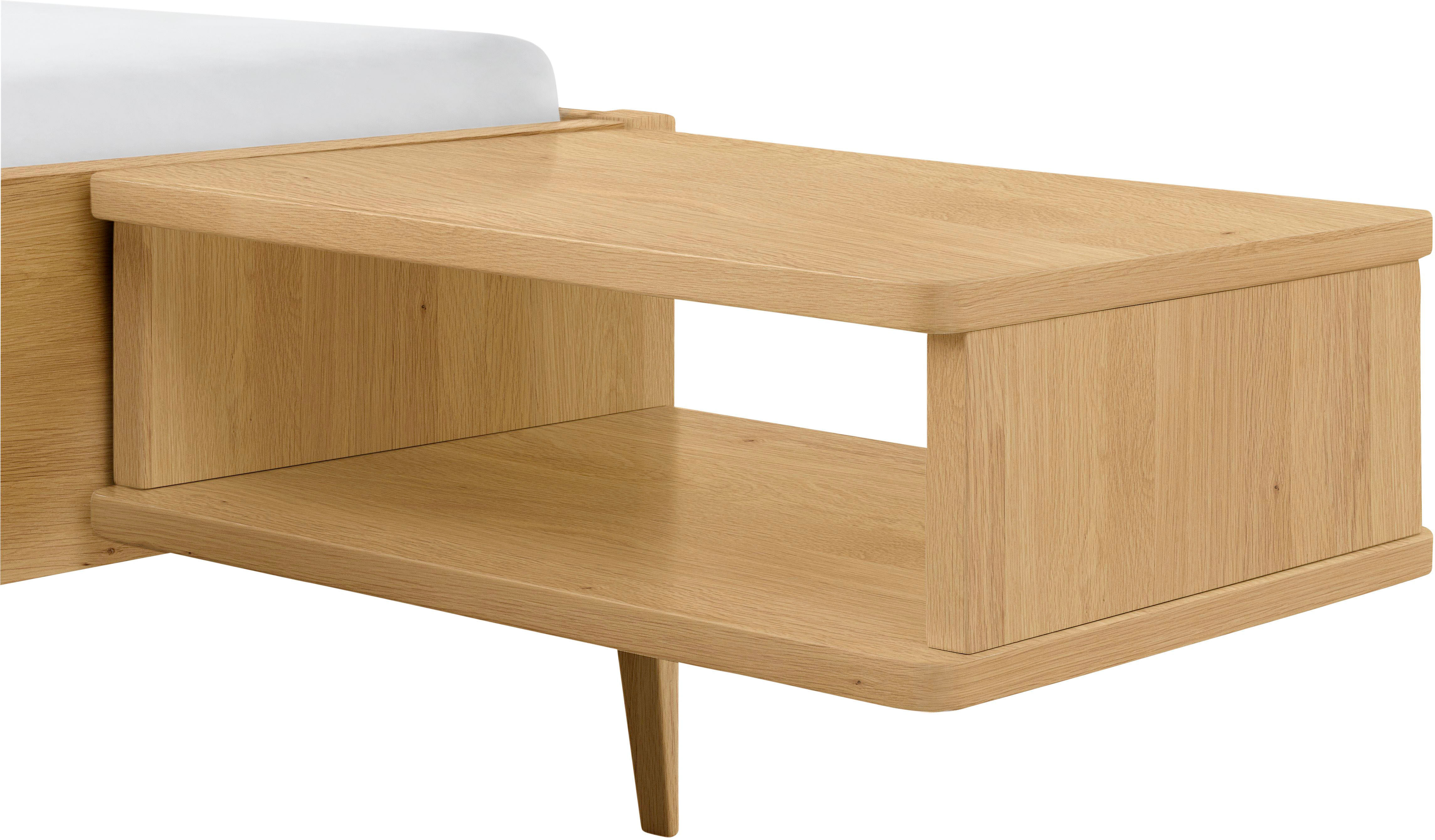 Nachtkonsole HASENA "Seva", braun, B:48cm H:16cm T:38cm, Massivholz, Sideboards, Nachtkonsole braun B/H/T: 48cm x 16cm x 38cm, Eiche