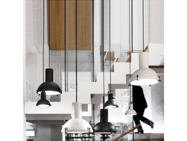 Nemo Hängelampe Projecteur 365, dimmbar, creme / amber, für Wohn- / Esszimmer, Aluminium, Industrielles Design, Pendelleuchte