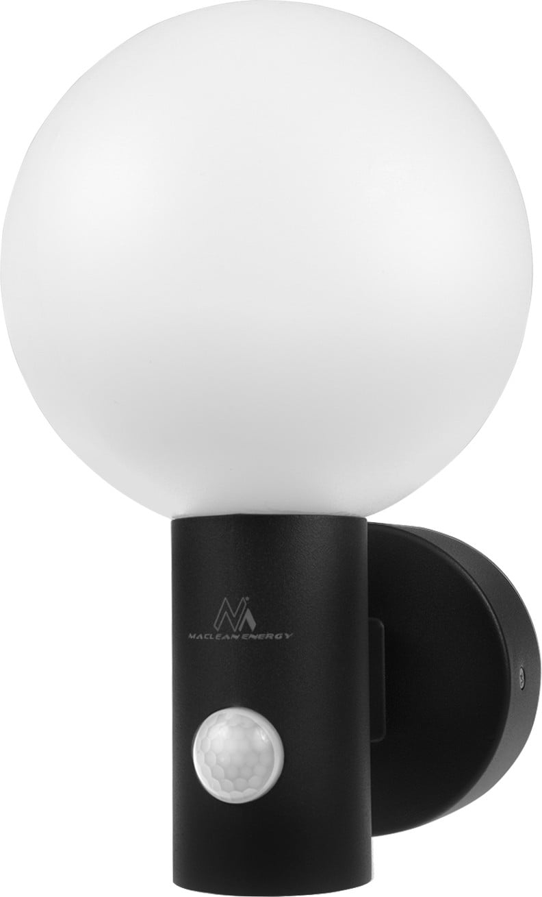Maclean MCE515 PIR-bewegingsmelder LED-lamp, zwart, 15W, 1600lm, 4000K, IP65