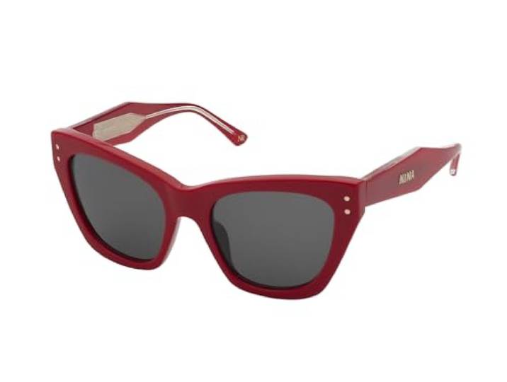 Nina Ricci SNR323 bril, Shiny Full Red, 54 voor dames, glanzend volrood