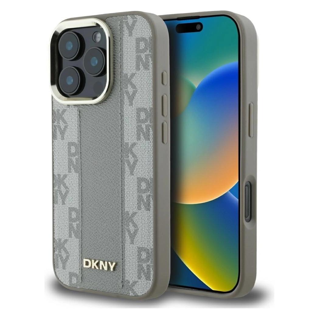 DKNY Case Checkered Pattern Magsafe for iPhone 16 Pro beige (Apple iPhone 16 Pro) (DK000316-0)